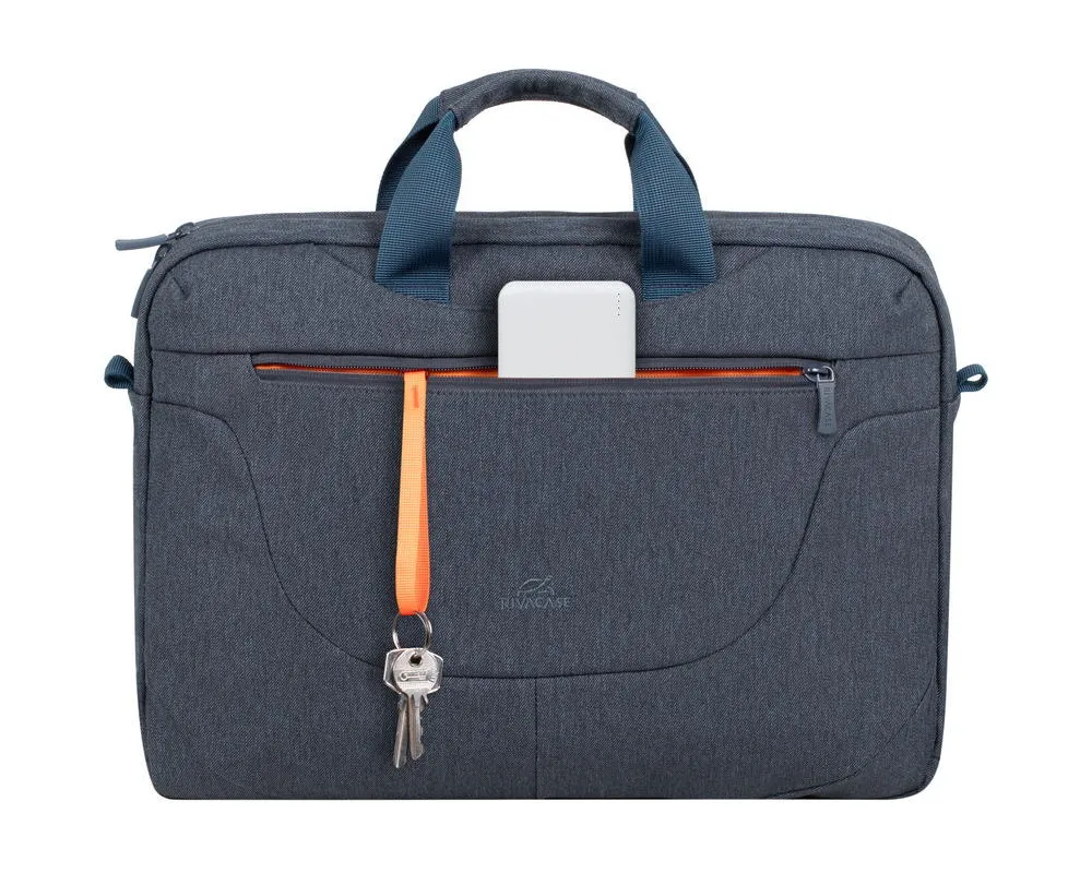 Geantă pentru Laptop RivaCase Galapagos, 15.6", Poliester, Gri închis