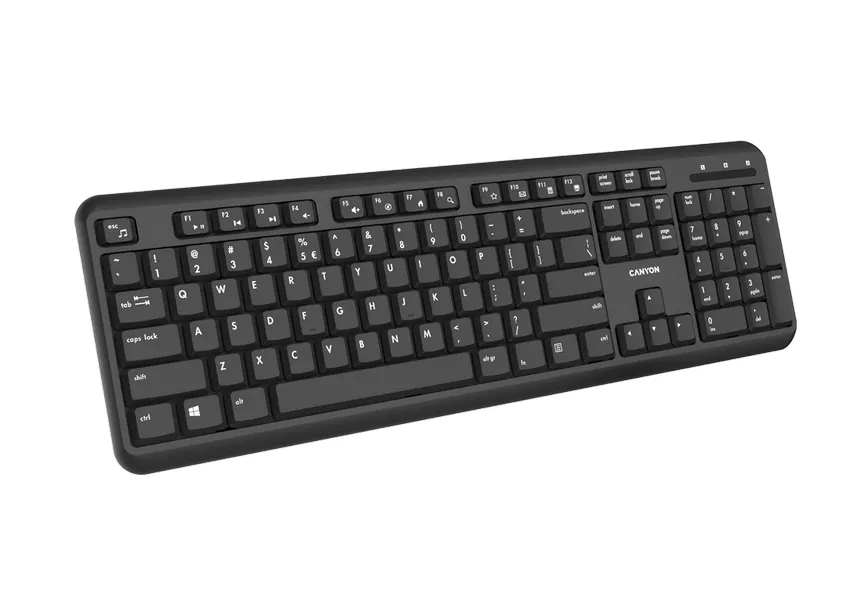 Tastatură Canyon W20, Fără fir, Negru