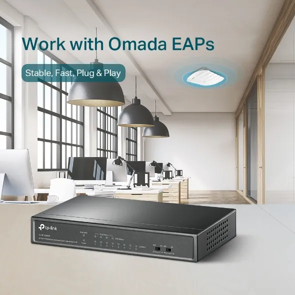 Comutator PoE TP-LINK TL-SF1008LP, 4x IEEE 802.3af