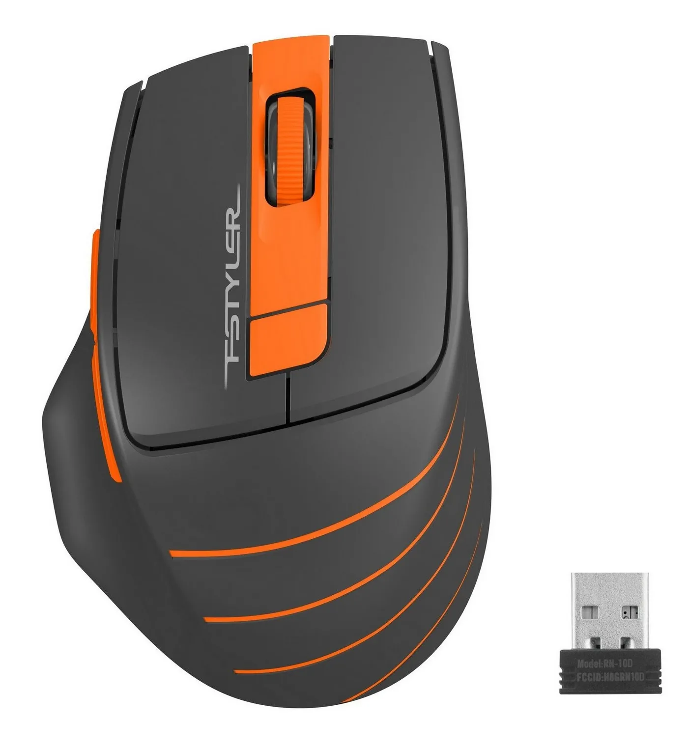 Mouse Wireless A4Tech FG30, Negru/Portocaliu