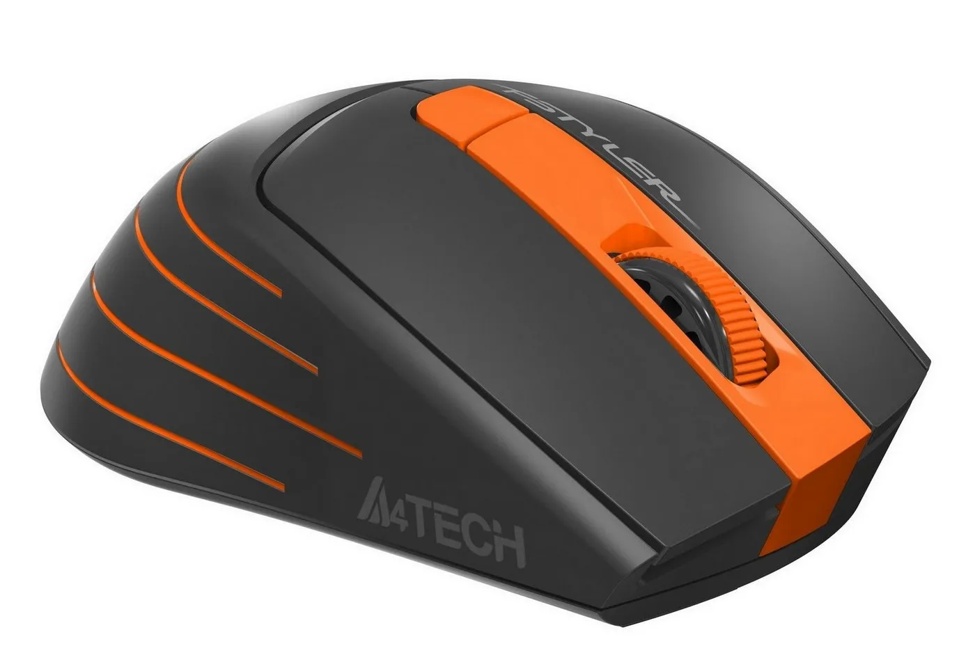 Mouse Wireless A4Tech FG30, Negru/Portocaliu