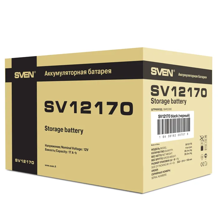 Acumulator UPS SVEN SV12170, 12V 17А•h