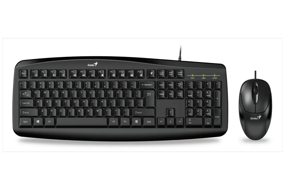 Set Tastatură + Mouse Genius Smart KM-200, Cu fir, Negru