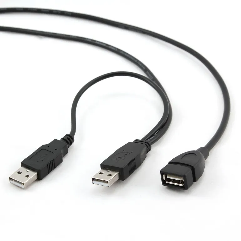 Cablu de comunicație Cablexpert CCP-USB22-AMAF-3, 2AM/AF/USB Type-A (F), 0,9m, Negru