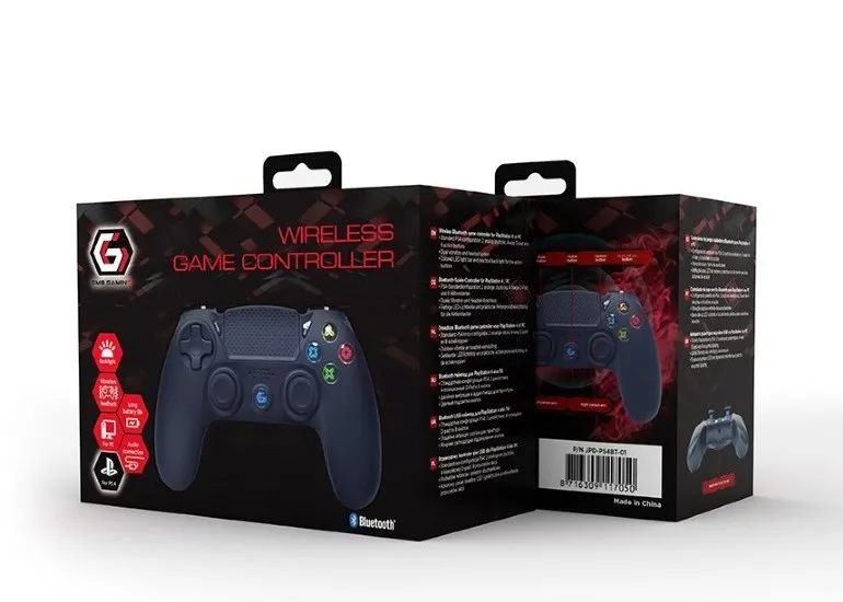 Wireless Gamepad GMB JPD-PS4BT-01, 4 axes D-Pad, 2 mini joysticks, 8 buttons, 600mAh, Dual vibration