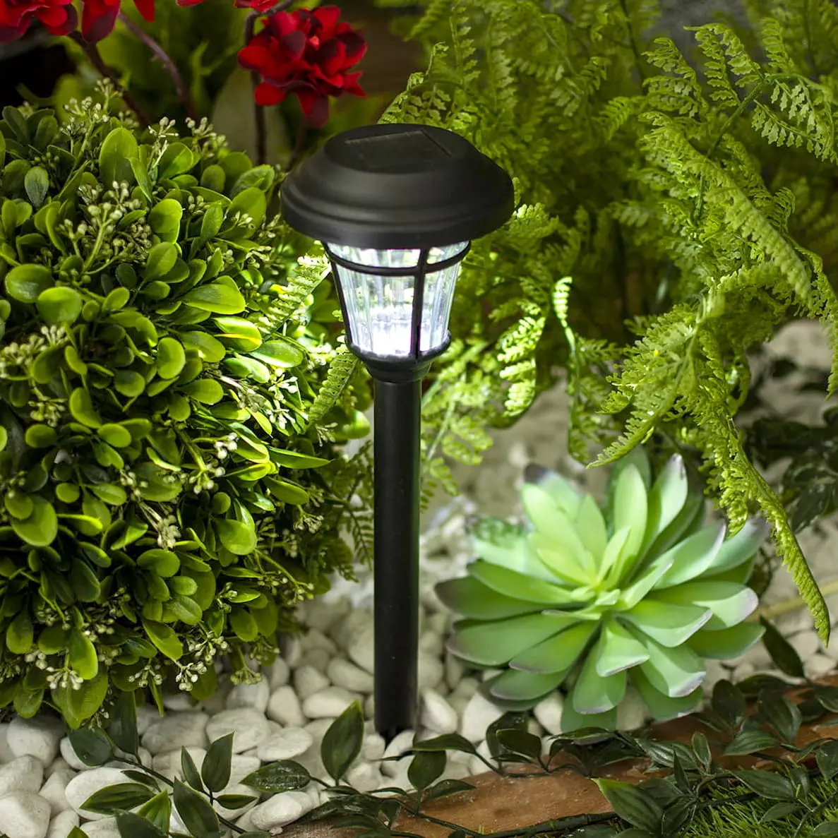 Lampa de gradina JUMI cu panou solar (34 cm)