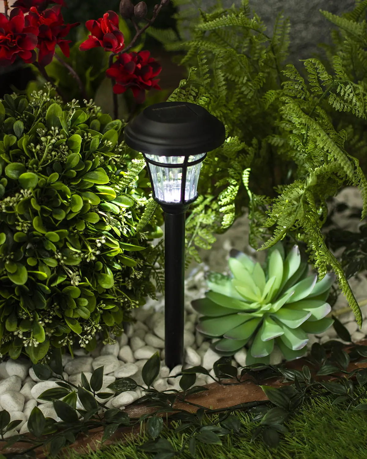 Lampa de gradina JUMI cu panou solar (34 cm)