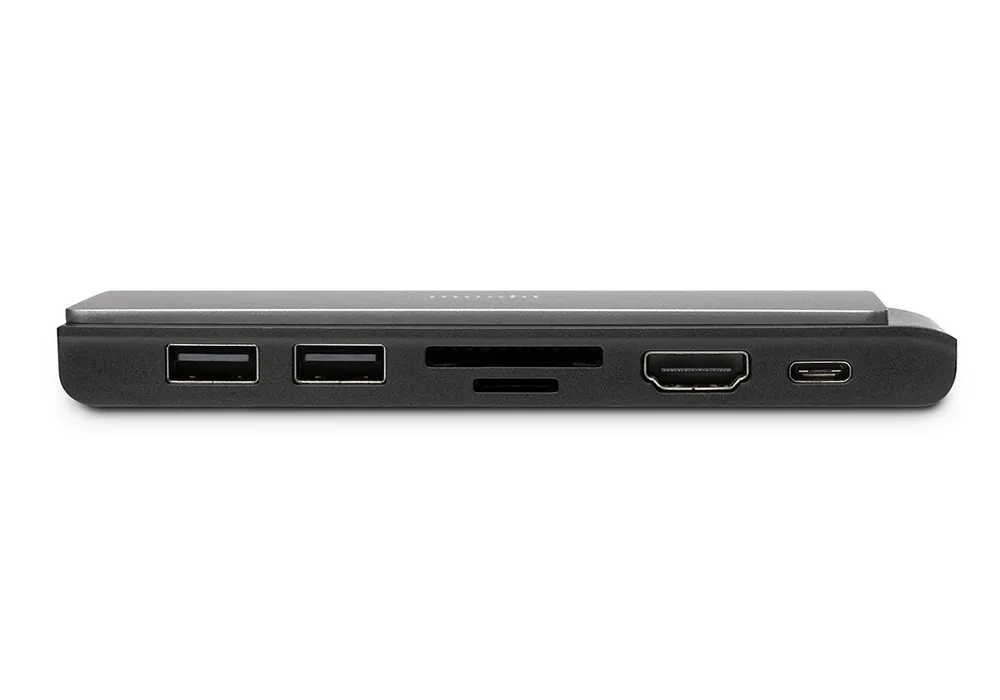 Adapter  MOSHI  Symbus Mini 7-in-1 portable Type-C hub, Titanium Gray