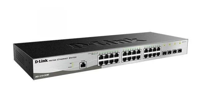 Switch de rețea D-Link DGS-1210-28/ME, 24x 10/100/1000 Mbps, 4x SFP