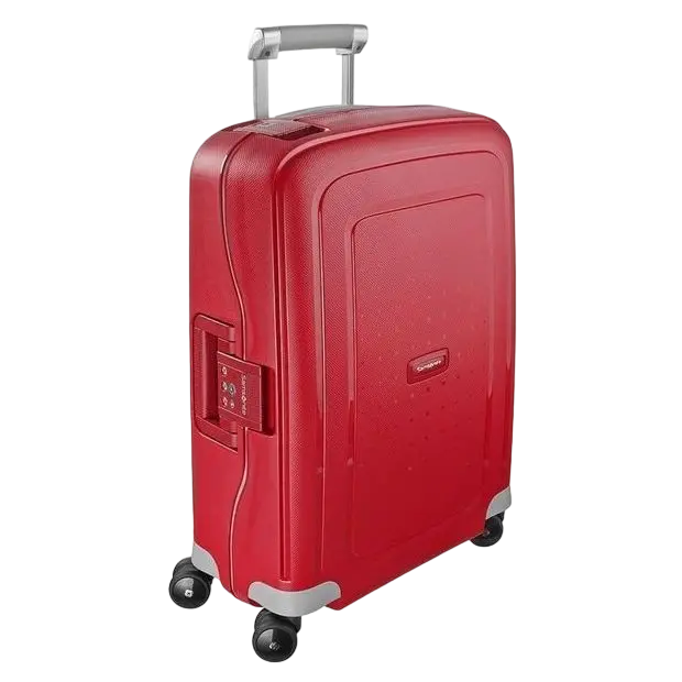 Valiza Samsonite S'CURE cu 4 roti 55/20 rosu purpuriu