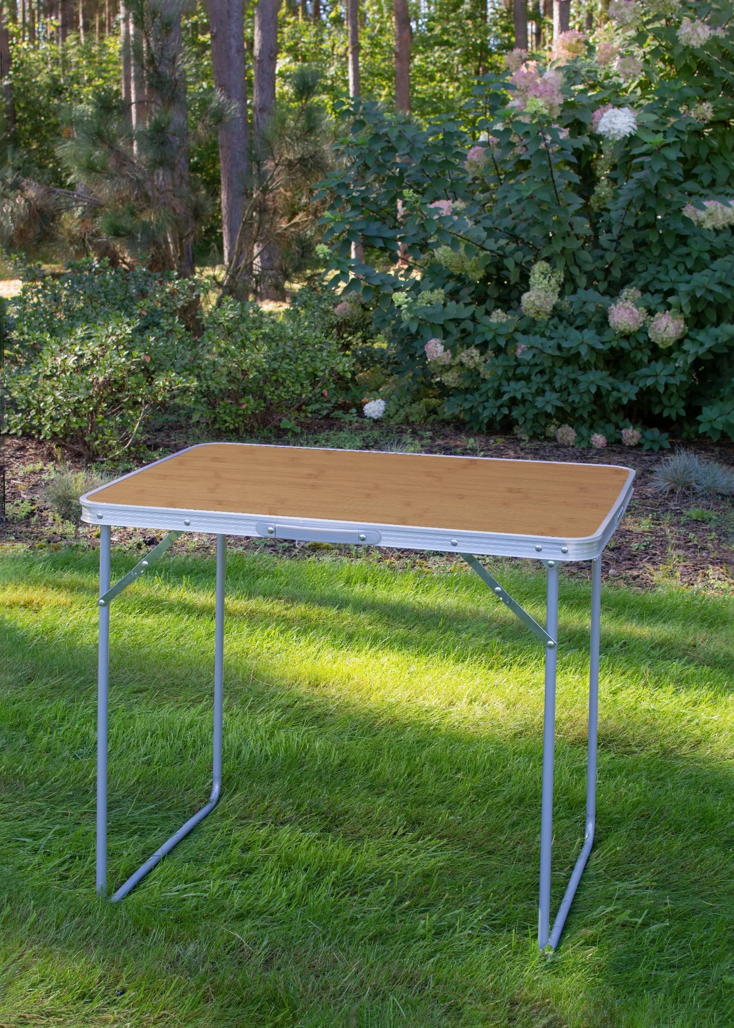 Masa de camping pliabila cu blat maro JUMI 70x80x60