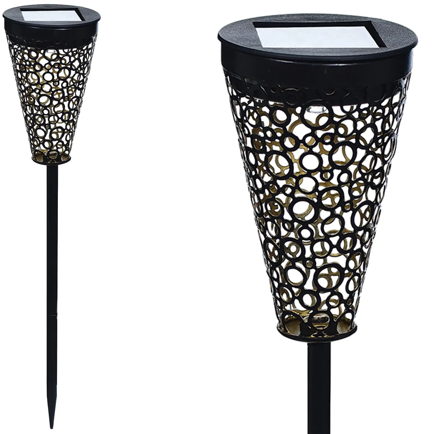 Lampa de gradina JUMI cu panou solar (ajurat)