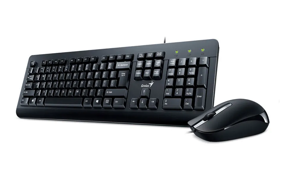 Set Tastatură + Mouse Genius KM-160, Cu fir, Negru