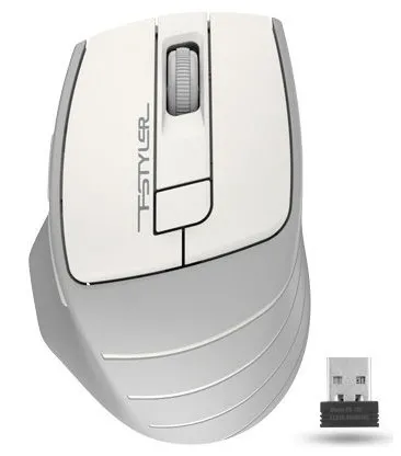 Mouse Wireless A4Tech FG30, Alb/Gri