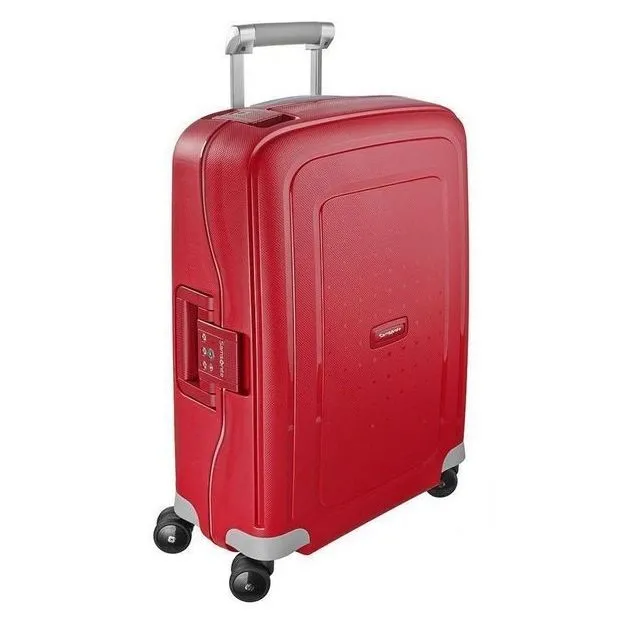 Valiza Samsonite S'CURE cu 4 roti 55/20 rosu purpuriu