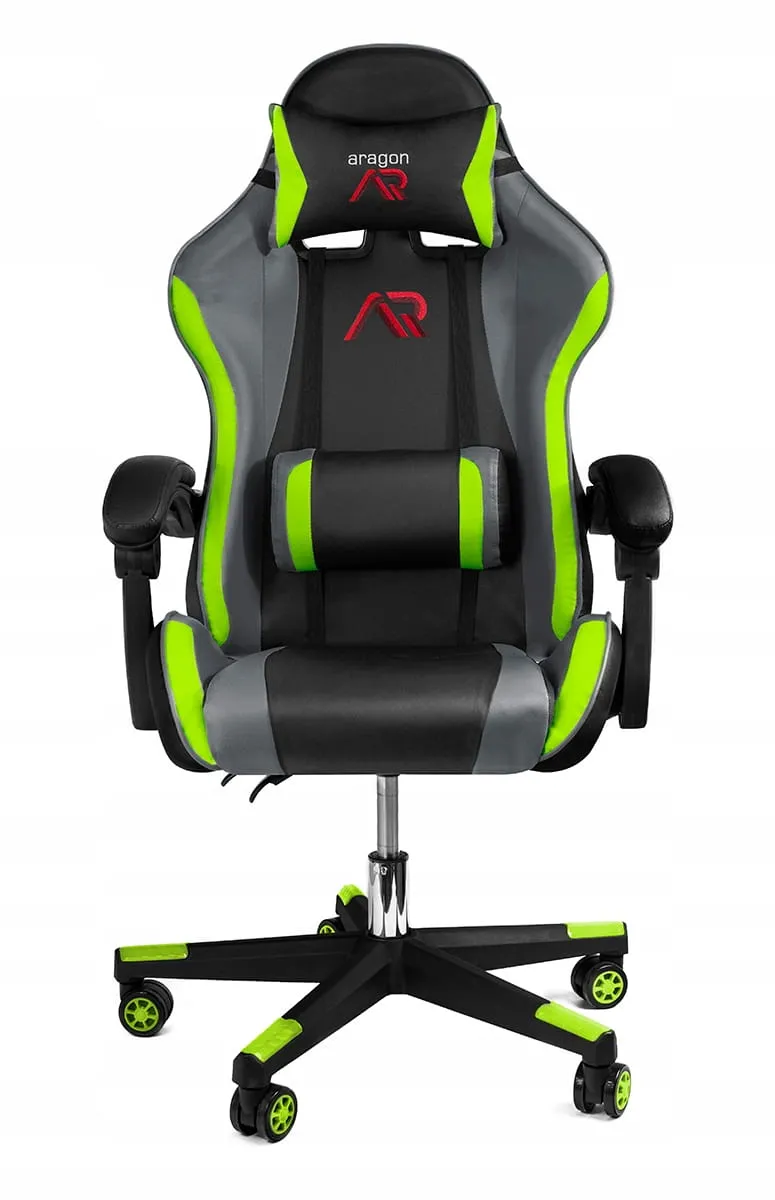 Fotoliu gaming ARAGON (gri/negru/verde)