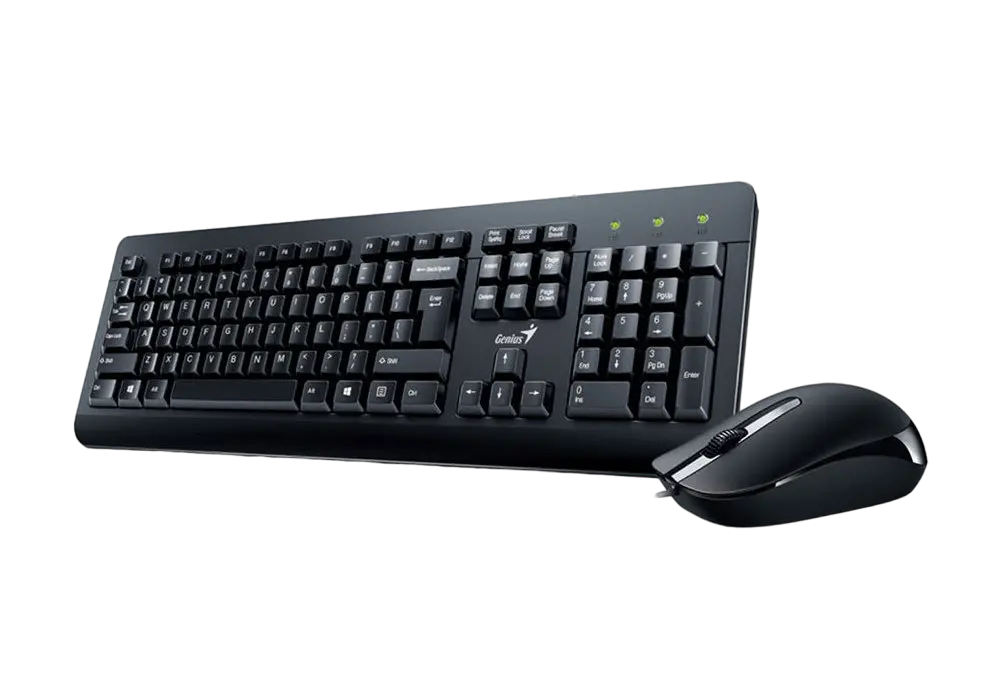 Set Tastatură + Mouse Genius KM-160, Cu fir, Negru