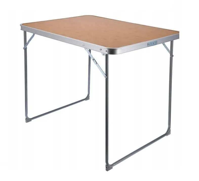 Masa de camping pliabila cu blat maro JUMI 70x80x60
