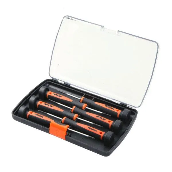 Set de surubelnite de precizie WOKIN cu 6 bucati Cr-V