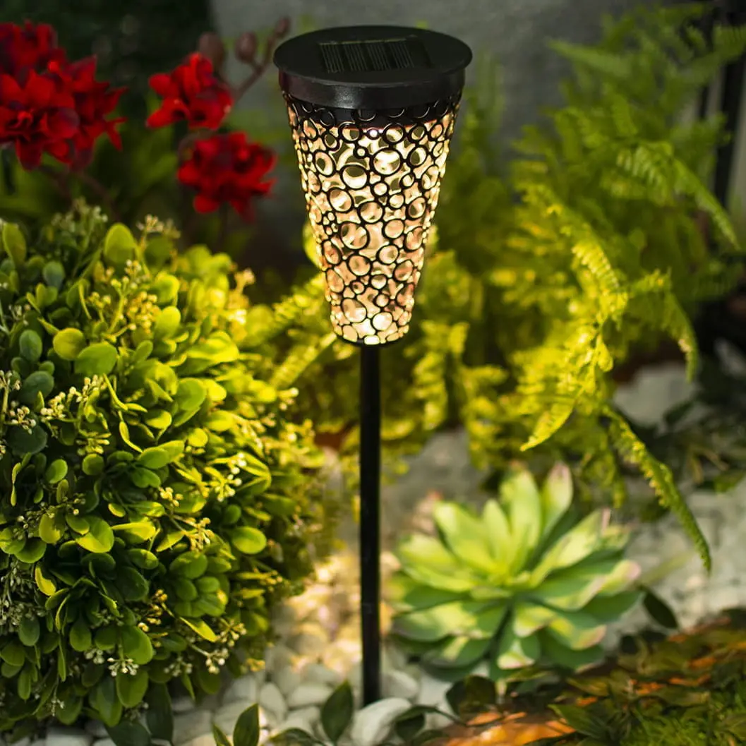 Lampa de gradina JUMI cu panou solar (ajurat)