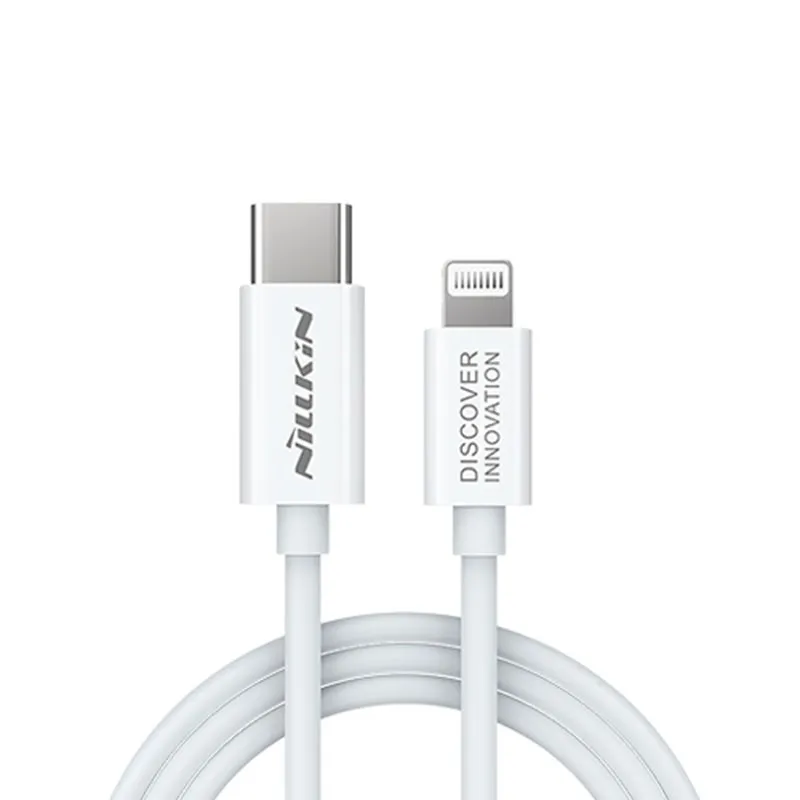 Cablu încărcare și sincronizare Nillkin PD Superspeed, MFI, USB Type-C/Lightning, 1,2m, Alb