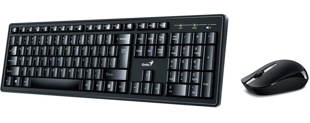 Set Tastatură + Mouse Genius Smart 8200, Fără fir, Negru