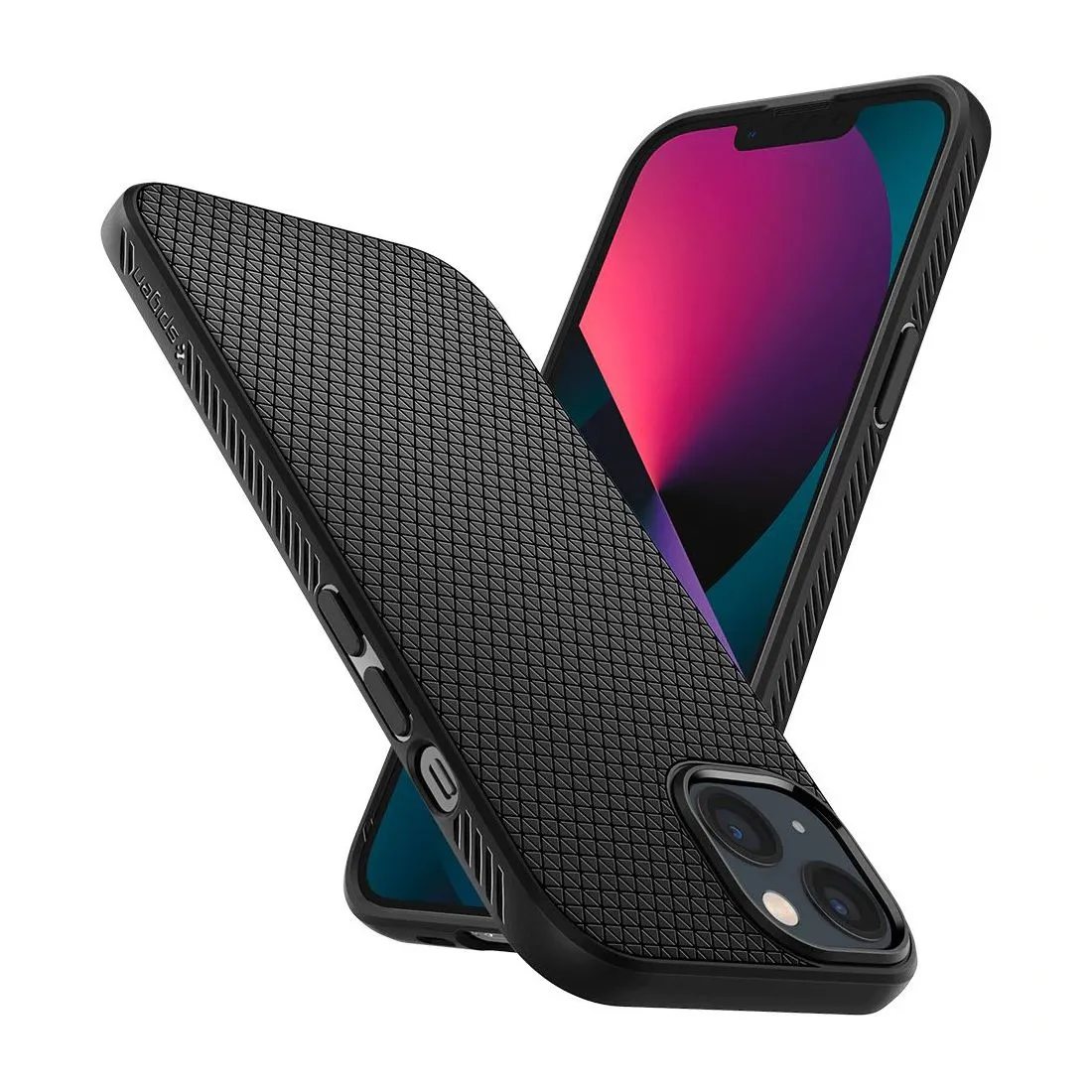 Husă Spigen iPhone 13, Liquid Air, Negru mat