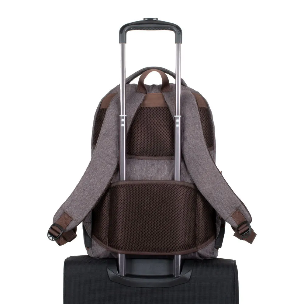 Rucsac pentru Laptop RivaCase Galapagos, 15.6", Poliester, Moca