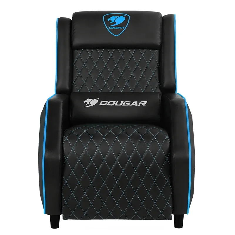 Scaun Gaming Cougar Ranger, PVC Piele, Negru/Albastru