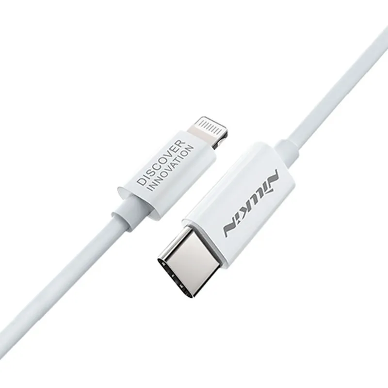 Cablu încărcare și sincronizare Nillkin PD Superspeed, MFI, USB Type-C/Lightning, 1,2m, Alb