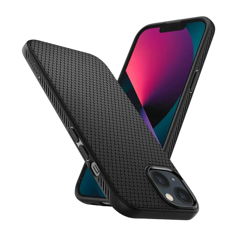 Husă Spigen iPhone 13, Liquid Air, Negru mat