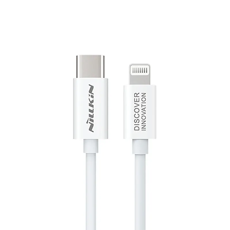 Cablu încărcare și sincronizare Nillkin PD Superspeed, MFI, USB Type-C/Lightning, 1,2m, Alb