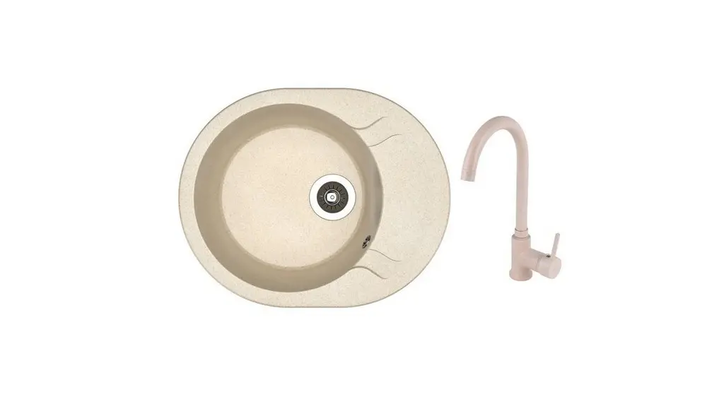 SET chiuveta Dr Gans Berta 580 + SanDonna F 7073 bej 