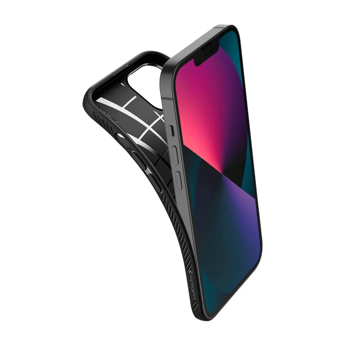 Husă Spigen iPhone 13, Liquid Air, Negru mat