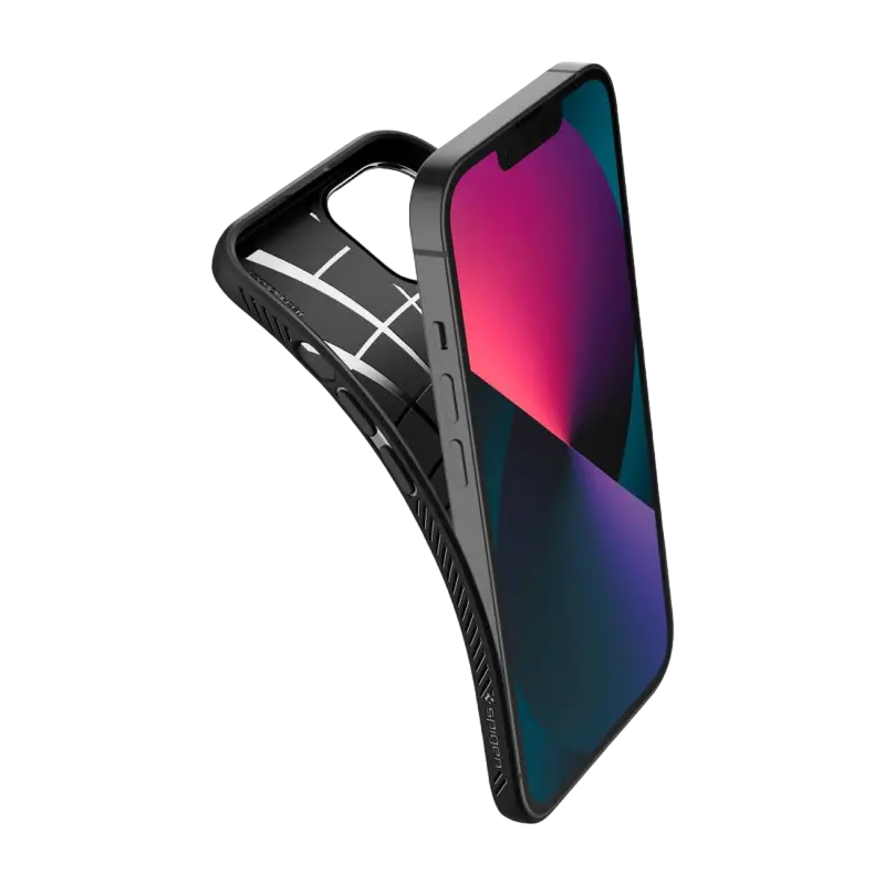 Husă Spigen iPhone 13, Liquid Air, Negru mat
