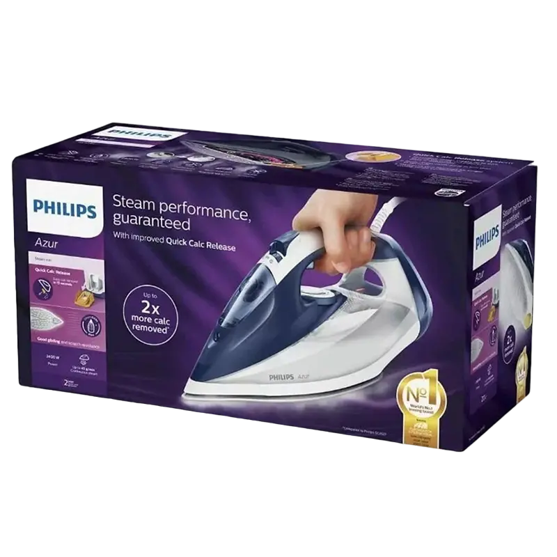 Fier de călcat Philips GC4541/20, 2400W, Albastru | Alb