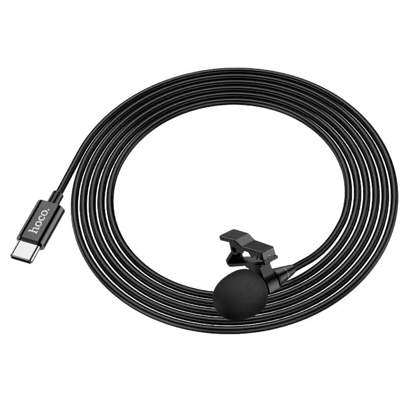 Microfon portabil pentru înregistrare vocală Hoco L14 Type C, USB, Negru