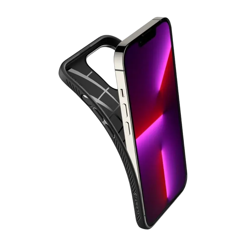 Husă Spigen iPhone 13 Pro, Liquid Air, Negru mat