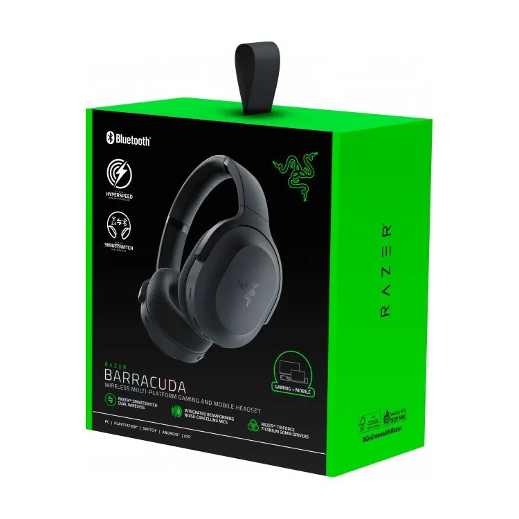 Căști gaming RAZER Barracuda, Bluetooth/USB, Negru