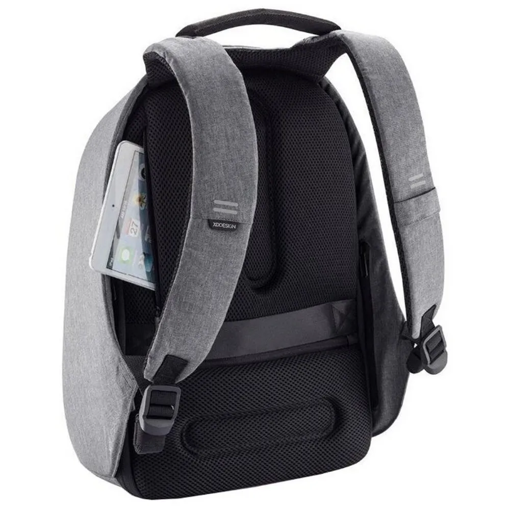 Rucsac pentru Laptop Bobby Hero Regular, 15.6", Piele artificială, Gri