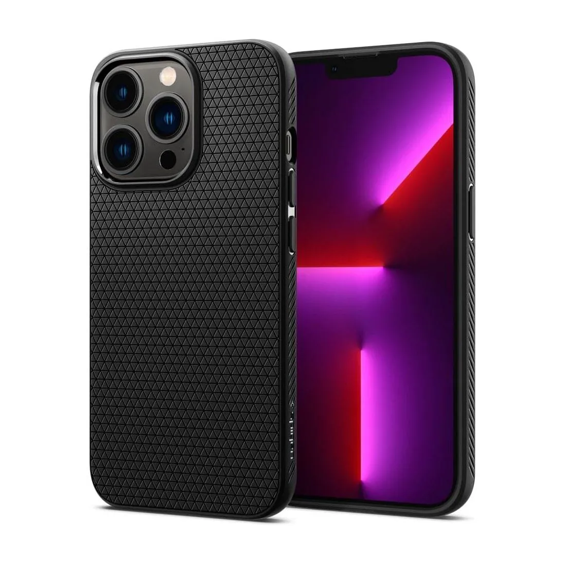 Husă Spigen iPhone 13 Pro, Liquid Air, Negru mat