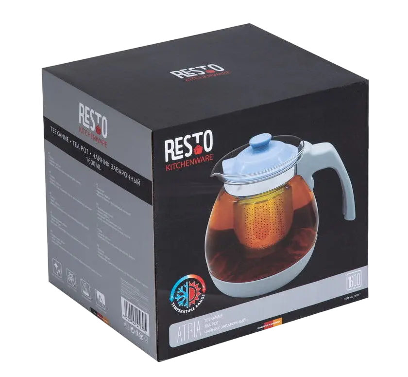 Ceainic cu infuzor RESTO RESTO 90511, 1,6L, Gri