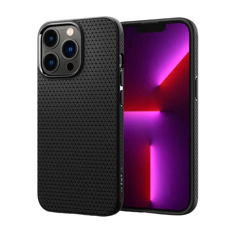 Husă Spigen iPhone 13 Pro, Liquid Air, Negru mat