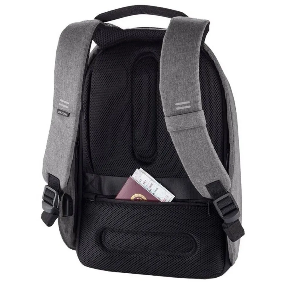 Rucsac pentru Laptop Bobby Hero Regular, 15.6", Piele artificială, Gri