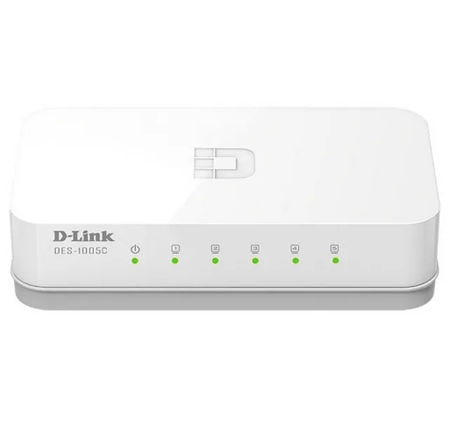 Switch de rețea D-Link DES-1005C, 5x 10/100 Mbps