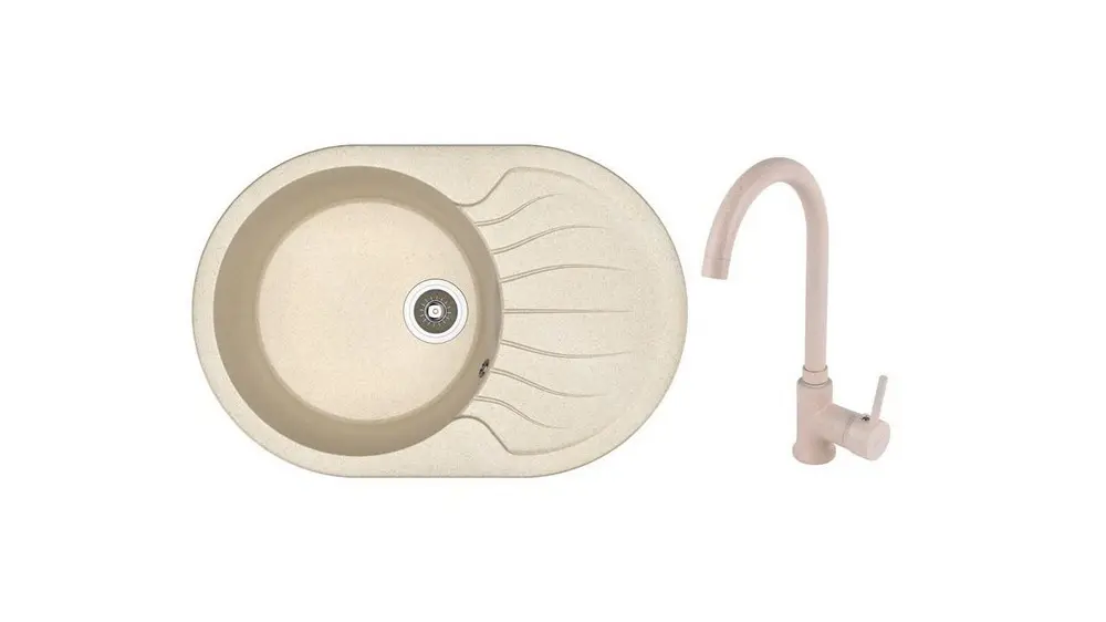 SET chiuveta Dr Gans Berta 760 + SanDonna F 7073 bej