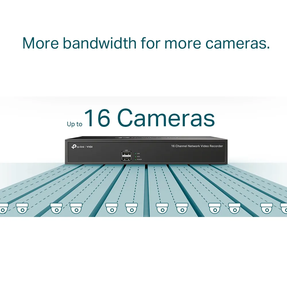 Înregistrator video TP-LINK VIGI NVR1016H, Negru