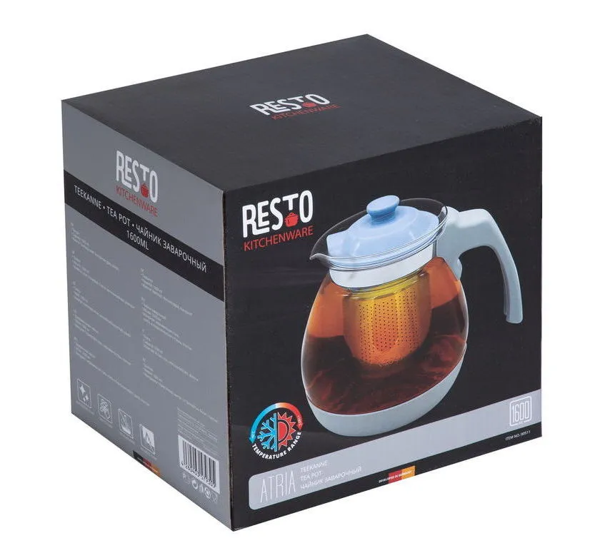 Ceainic cu infuzor RESTO RESTO 90511, 1,6L, Gri