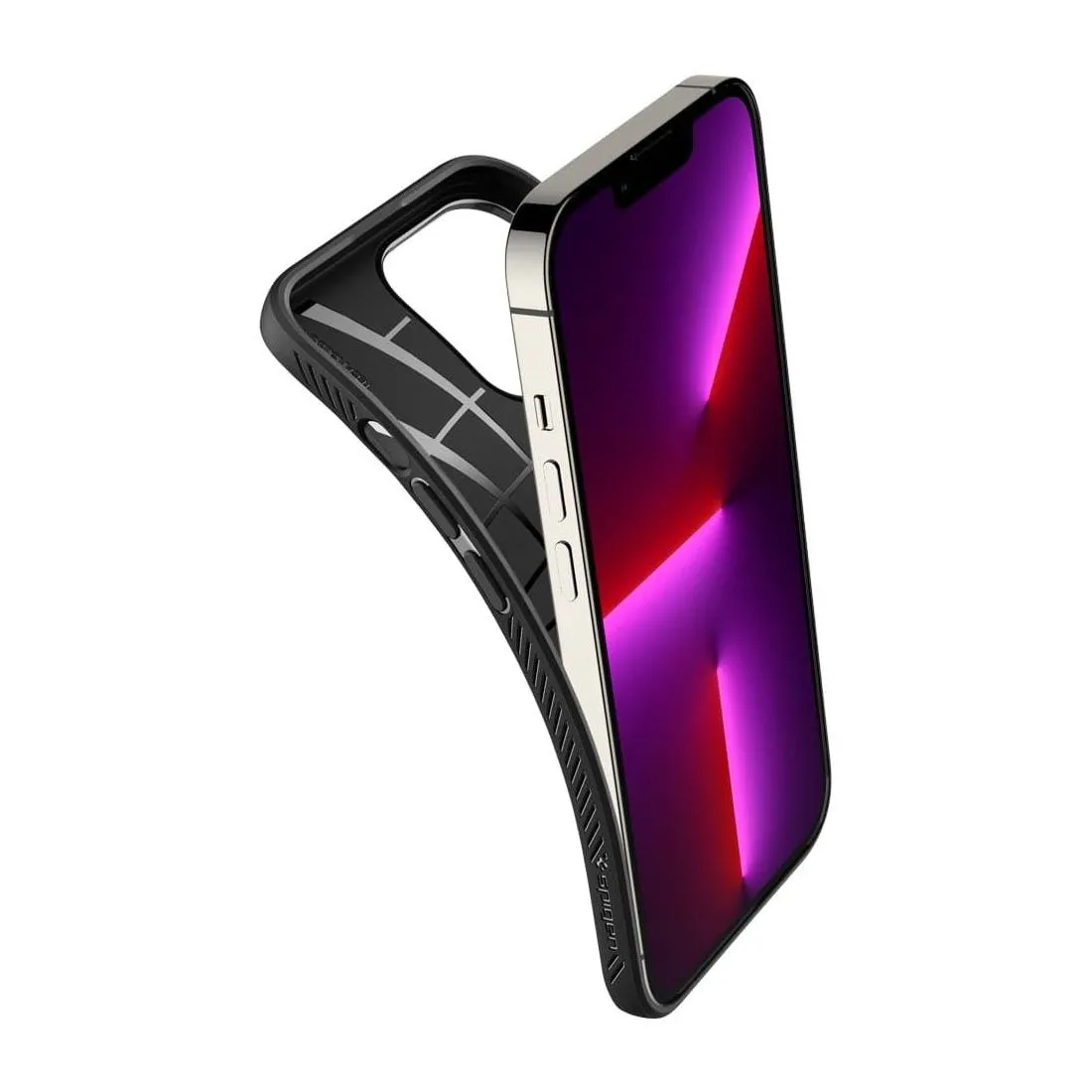 Husă Spigen iPhone 13 Pro, Liquid Air, Negru mat