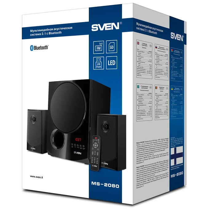 Boxe pentru calculator 2.1 SVEN MS-2080, Negru